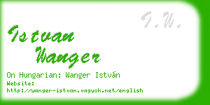 istvan wanger business card